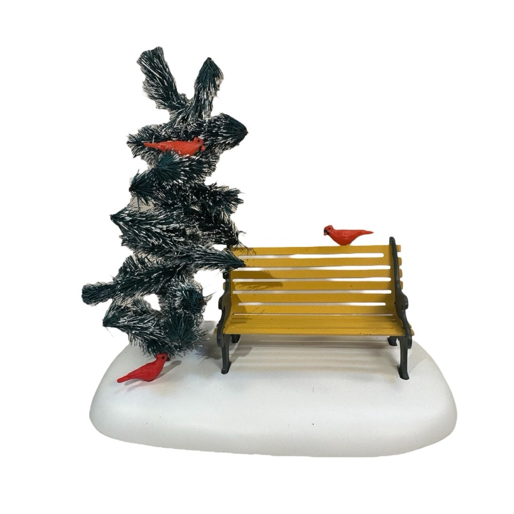 Department 56 Cardinals With Bench In Snow Dept 56 Christmas Village Holiday New